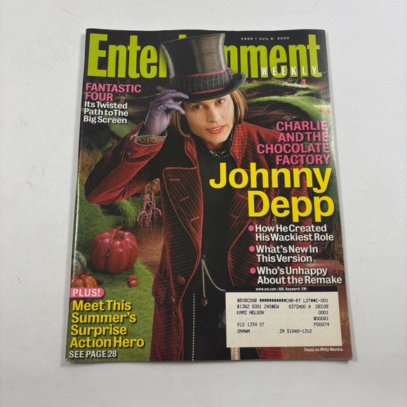 Entertainment Weekly Other - Entertainment Weekly July 8 2005 Johnny Depp Charlie Chocolate Factory #828